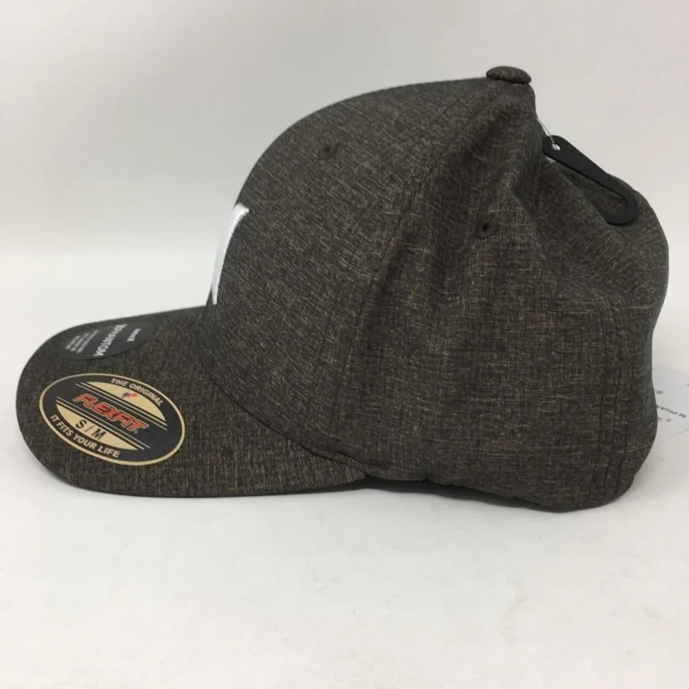 Flexfit Mens Baseball Cap Hat Green Hurley Heathered Logo Embroidered L-XL New - Picture 3 of 8